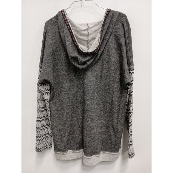 Maurices Hoodie Womens Size 1X Black Aztec Western BOHO Long Sleeve Pullover - Picture 10 of 12